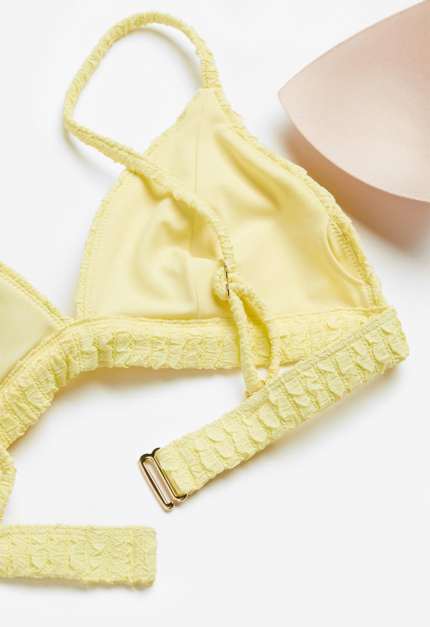 H&M - Padded triangle bikini top - yellow