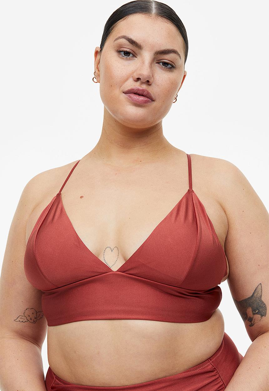 H&M - Padded bikini top - red