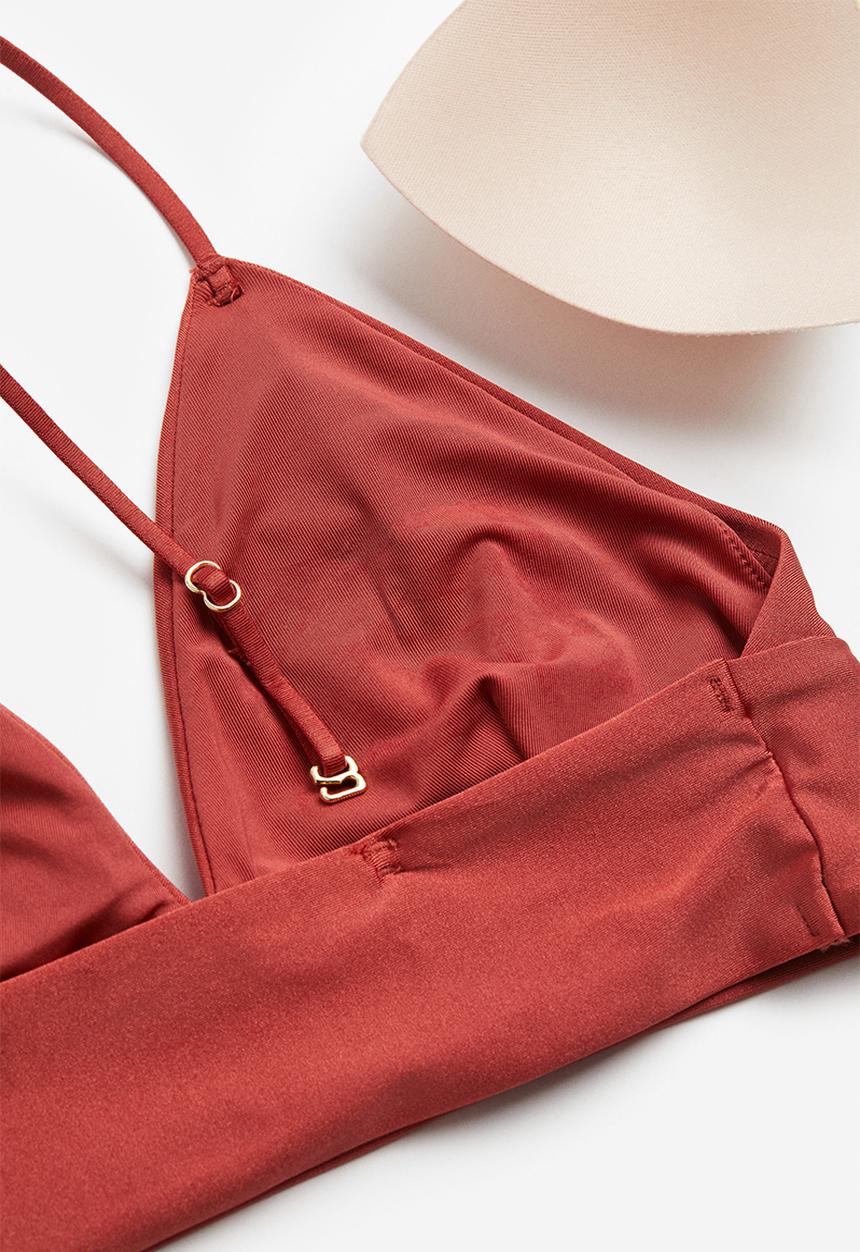 H&M - Padded bikini top - red