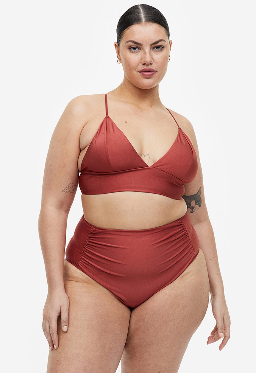 H&M - Padded bikini top - red