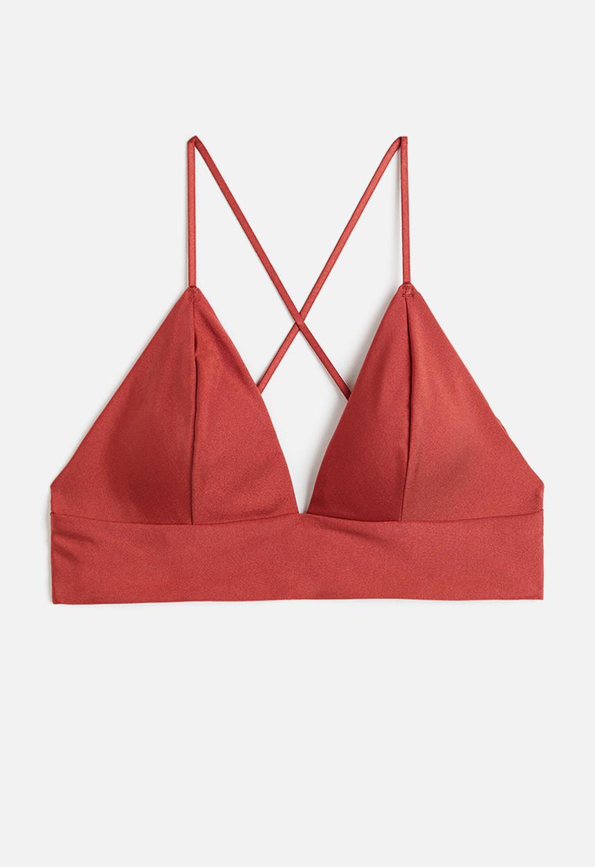 H&M - Padded bikini top - red