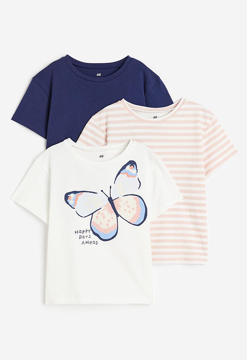H&M - 3-Pack cotton jersey tops - multi
