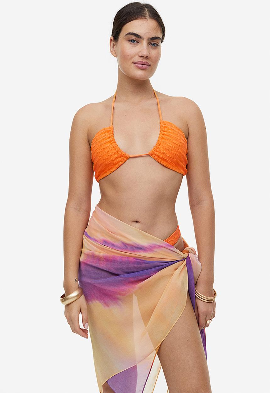 H&M - Padded multiway bandeau bikini top - orange