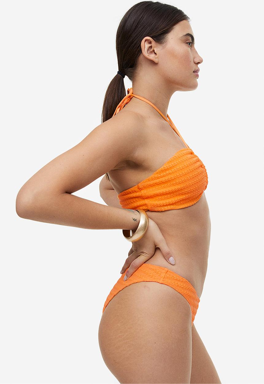 H&M - Padded multiway bandeau bikini top - orange