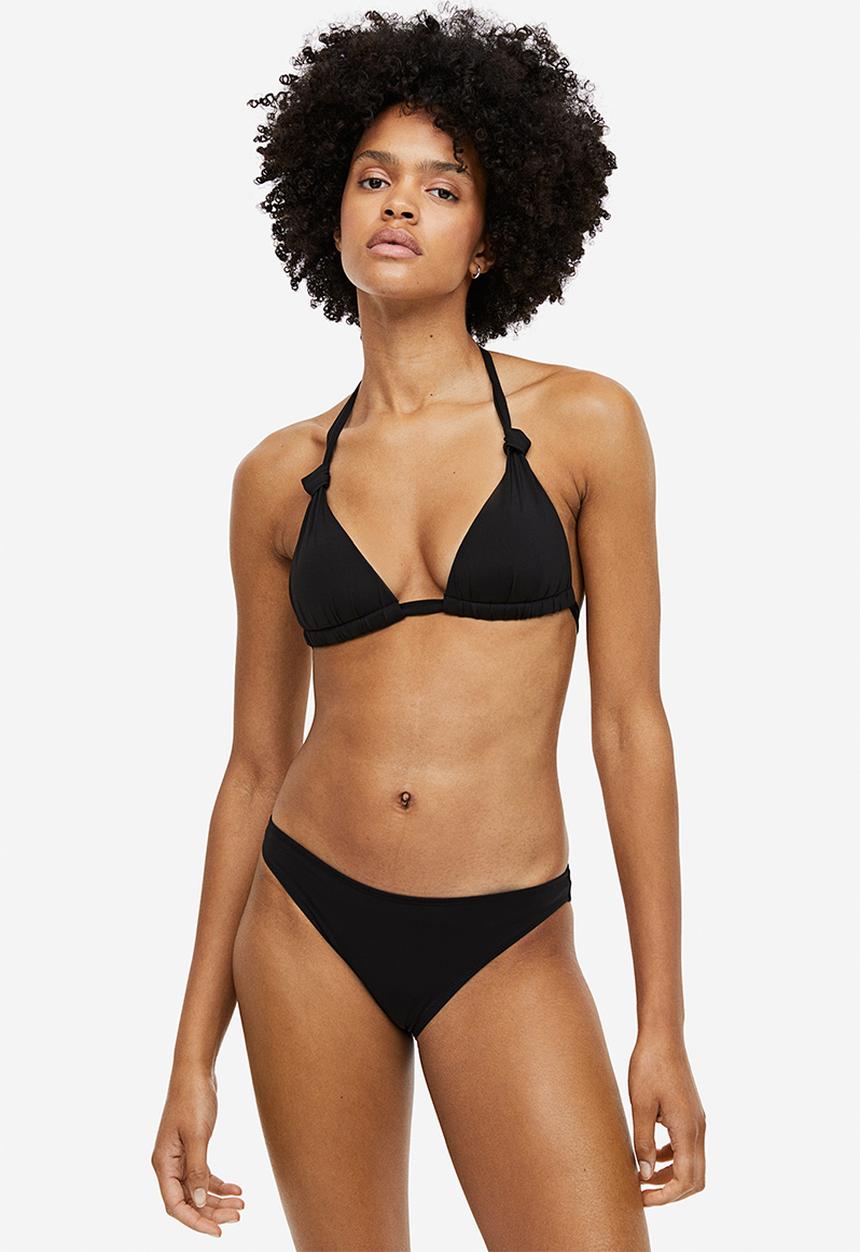 H&M - Push-up triangle bikini top - black