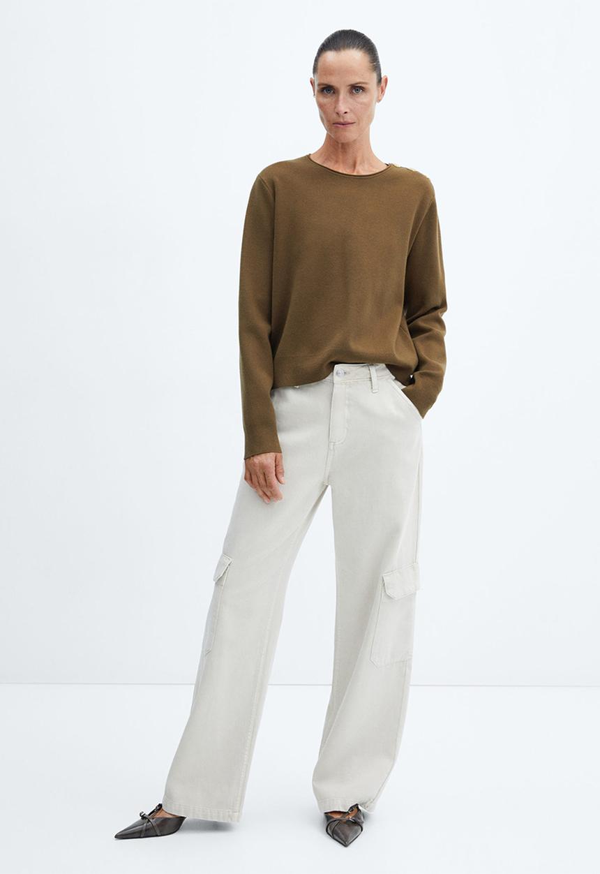 MANGO - Sweater babor - beige/khaki