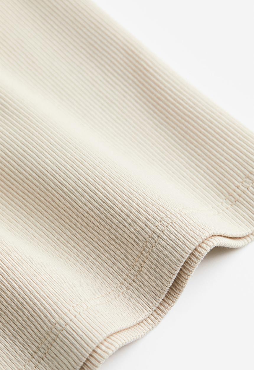 H&M - Ribbed cycling shorts - beige