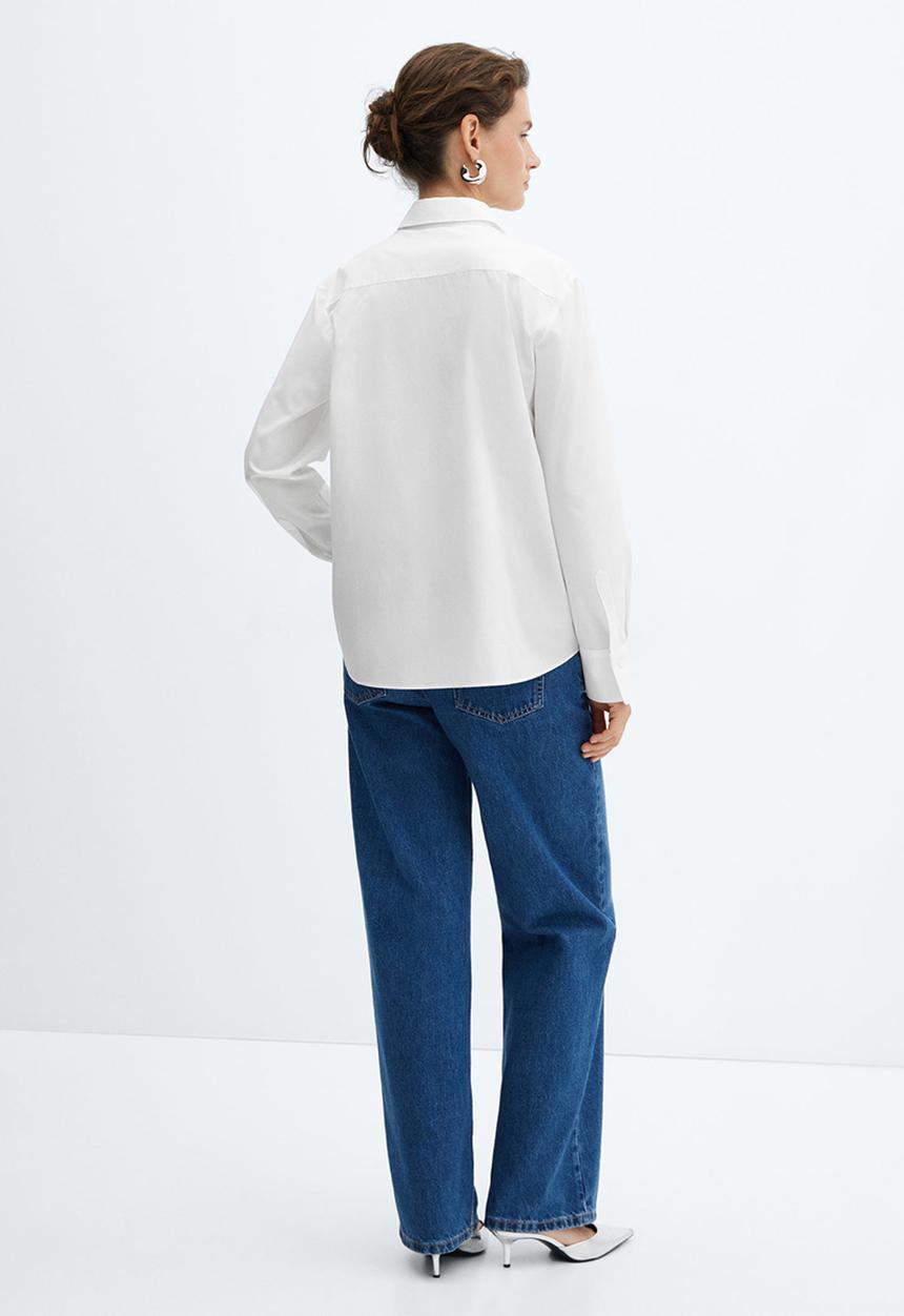 MANGO - Shirt regu - natural