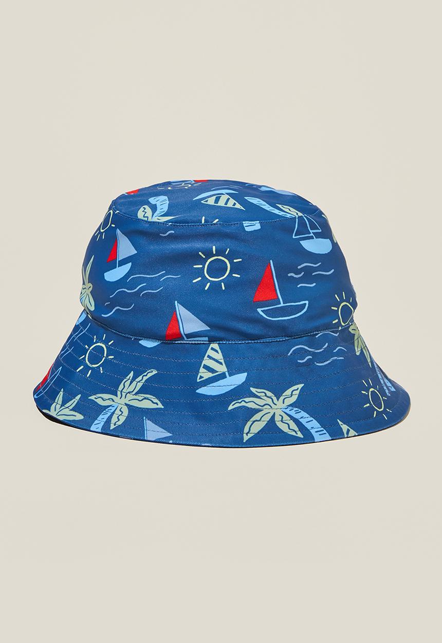Cotton On - Baby swim bucket hat - petty blue/sail away