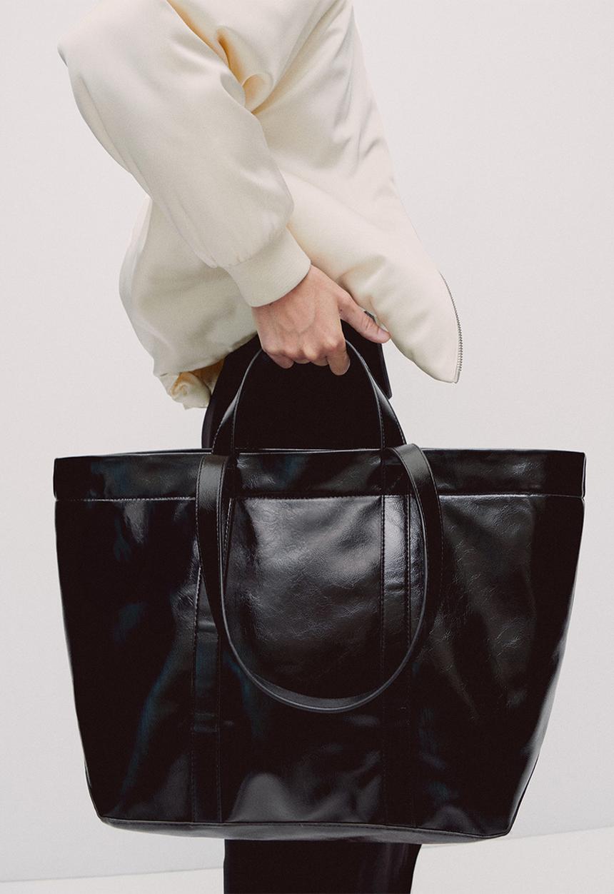 MANGO - Bag piscis - black