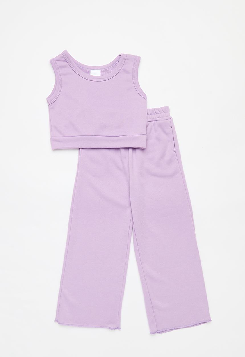 Pop Candy - Crop top & pants set - purple