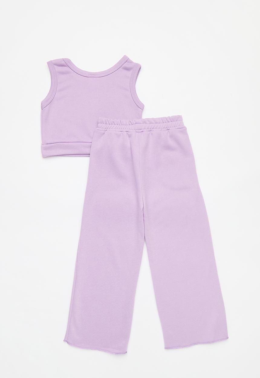 Pop Candy - Crop top & pants set - purple