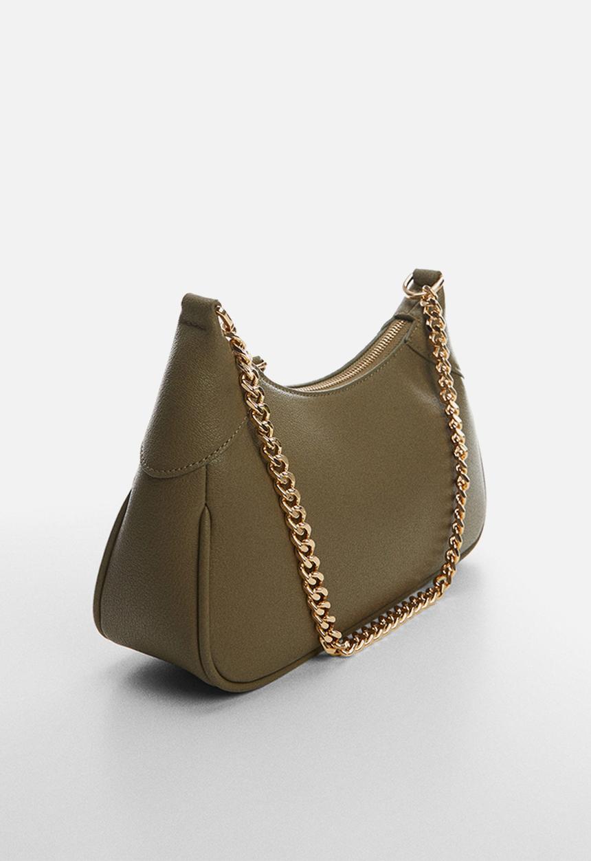 MANGO - Bag gondo - beige/khaki