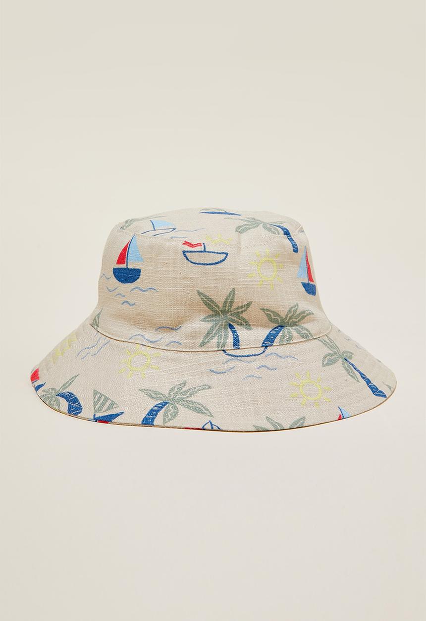 Cotton On - Billy baby bucket hat - rainy day/sail away