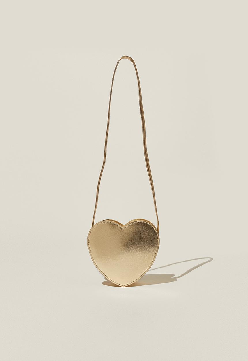 Cotton On - Hazel heart cross body bag - gold