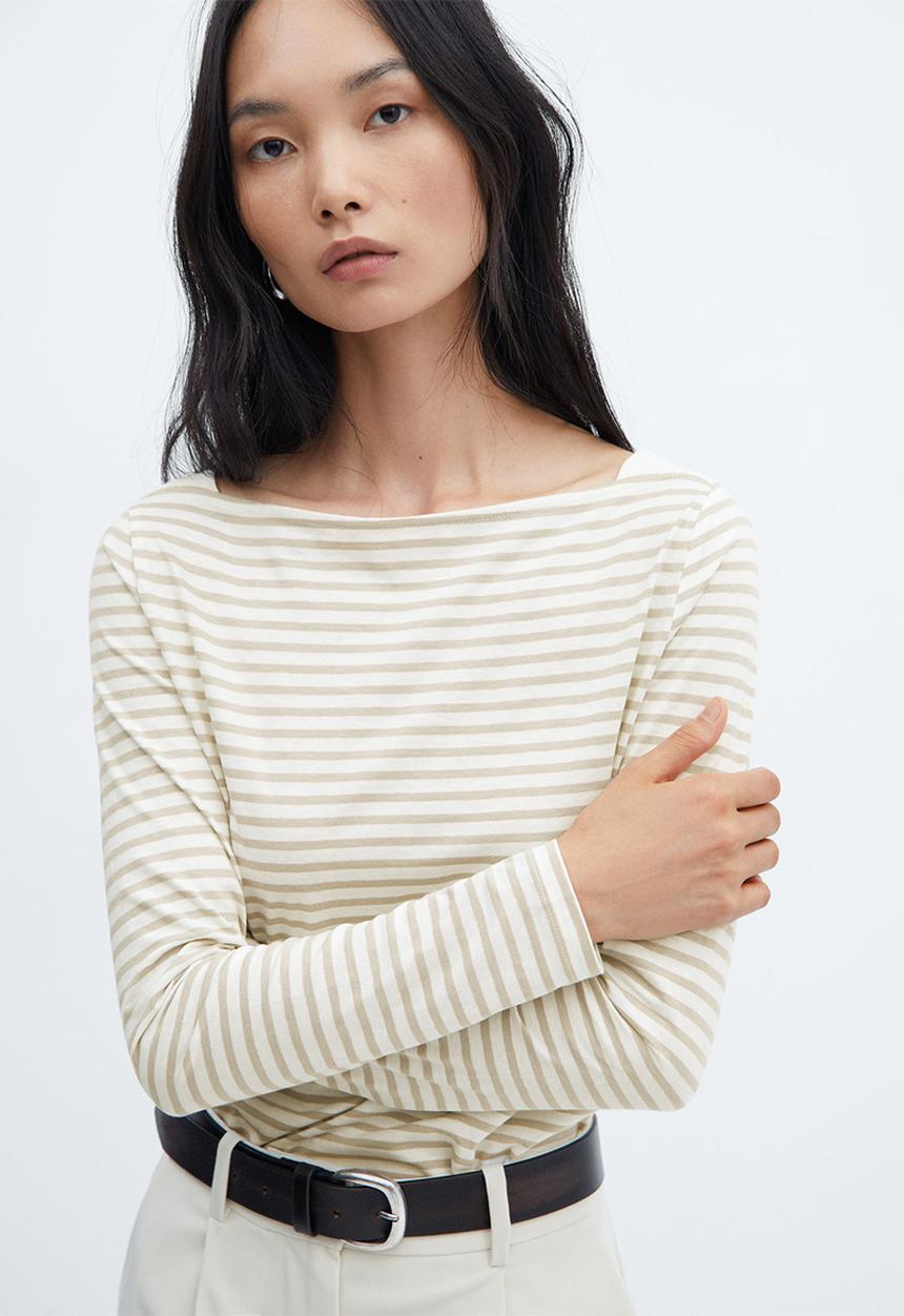 MANGO - T-shirt saco - light pastel beige