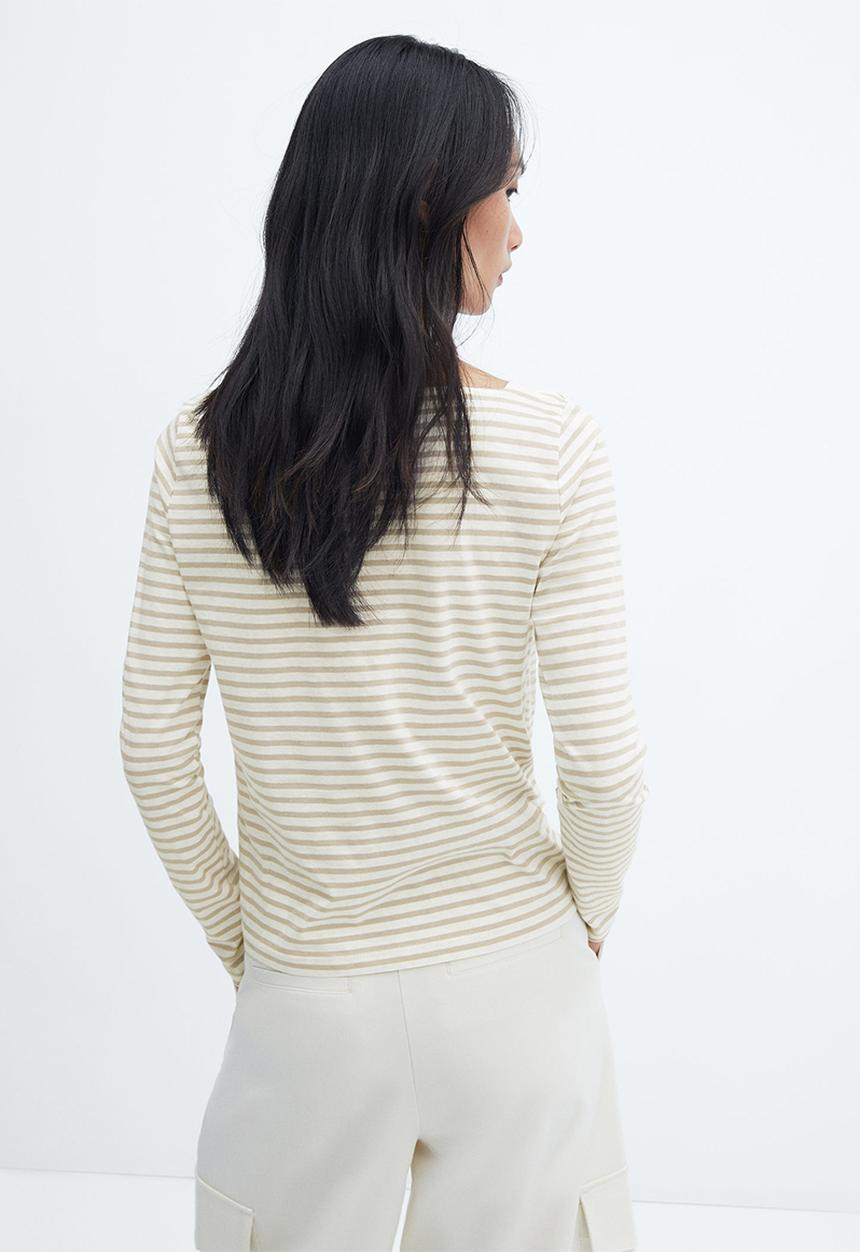 MANGO - T-shirt saco - light pastel beige