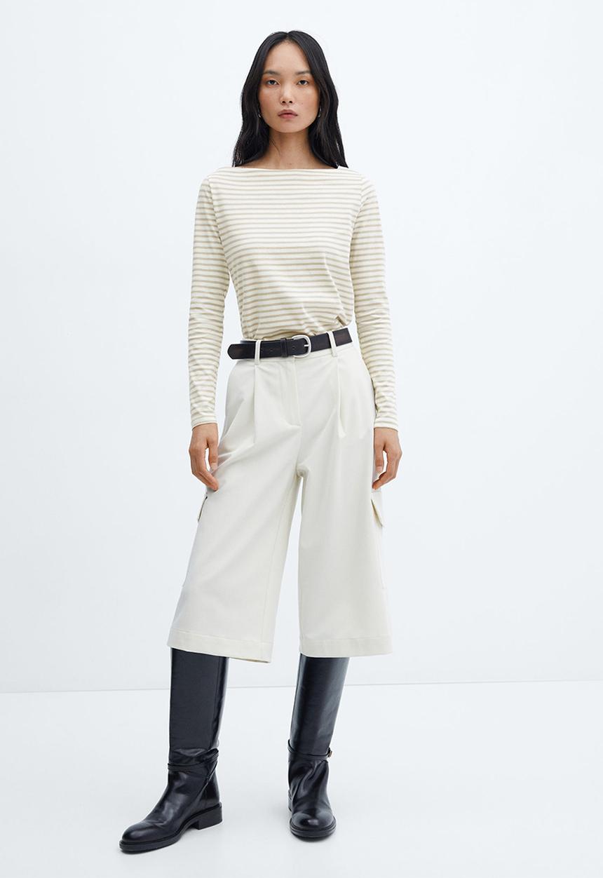 MANGO - T-shirt saco - light pastel beige