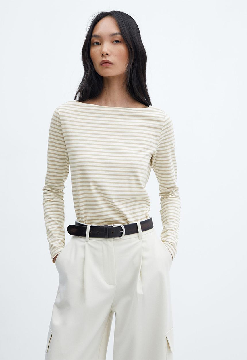 MANGO - T-shirt saco - light pastel beige