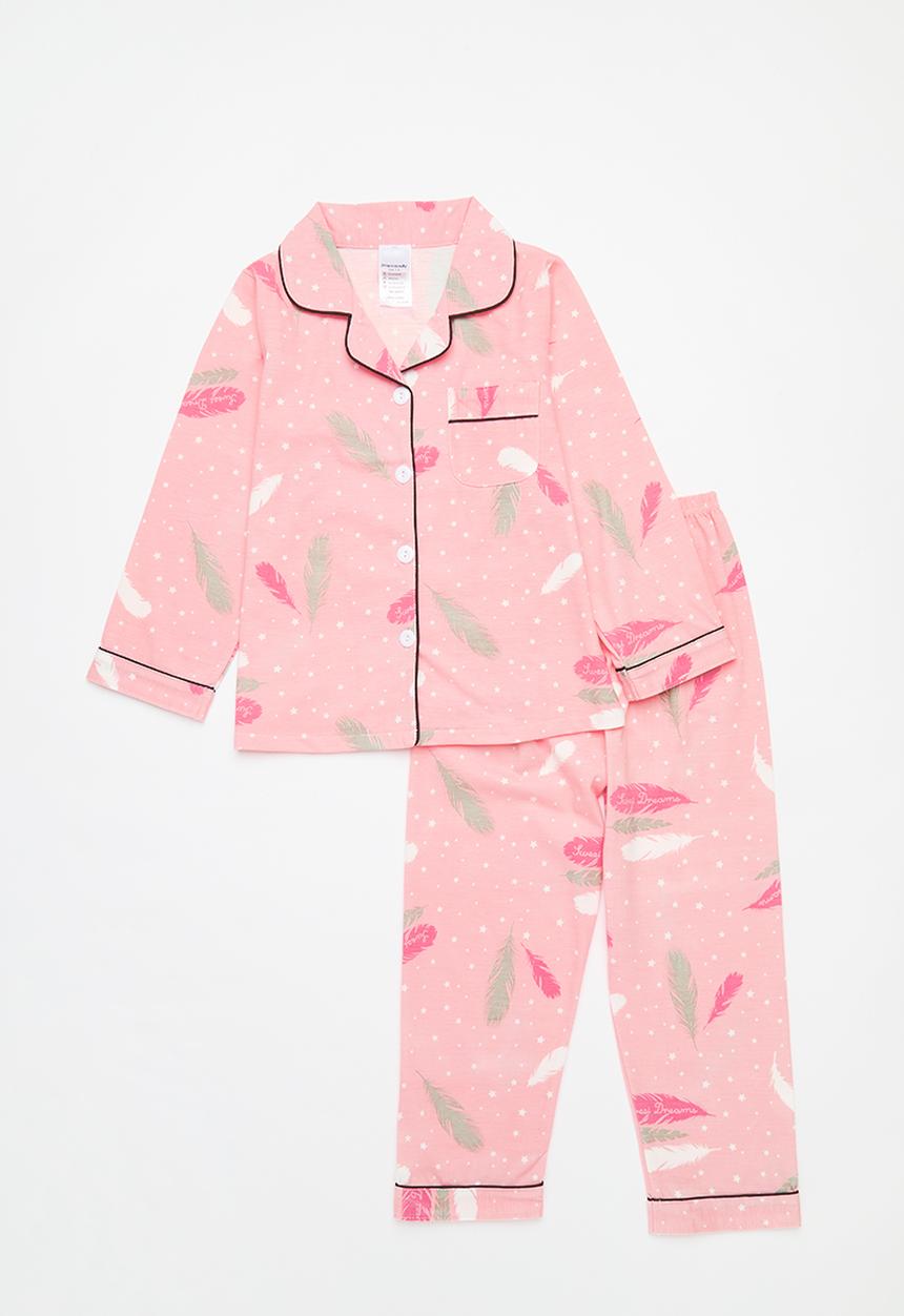 Pop Candy - Printed piping pj set - pink