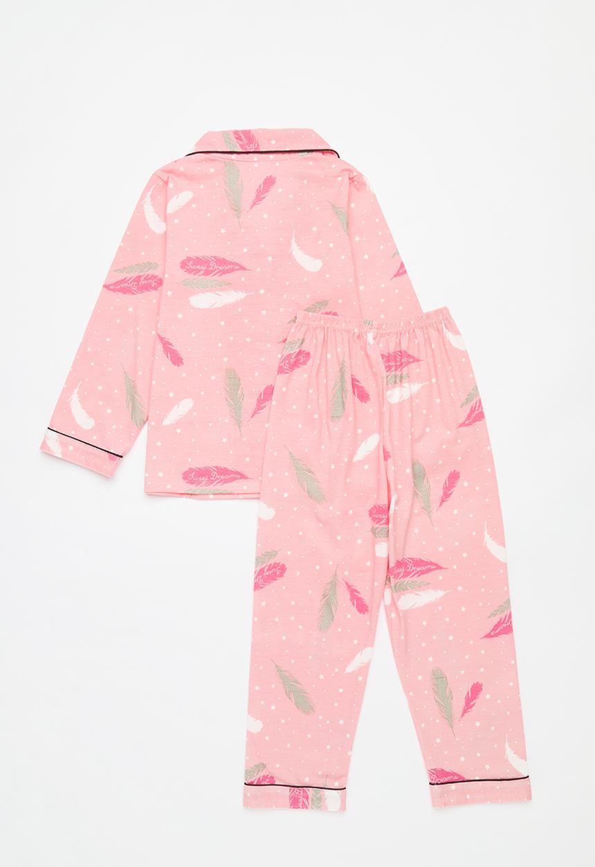 Pop Candy - Printed piping pj set - pink