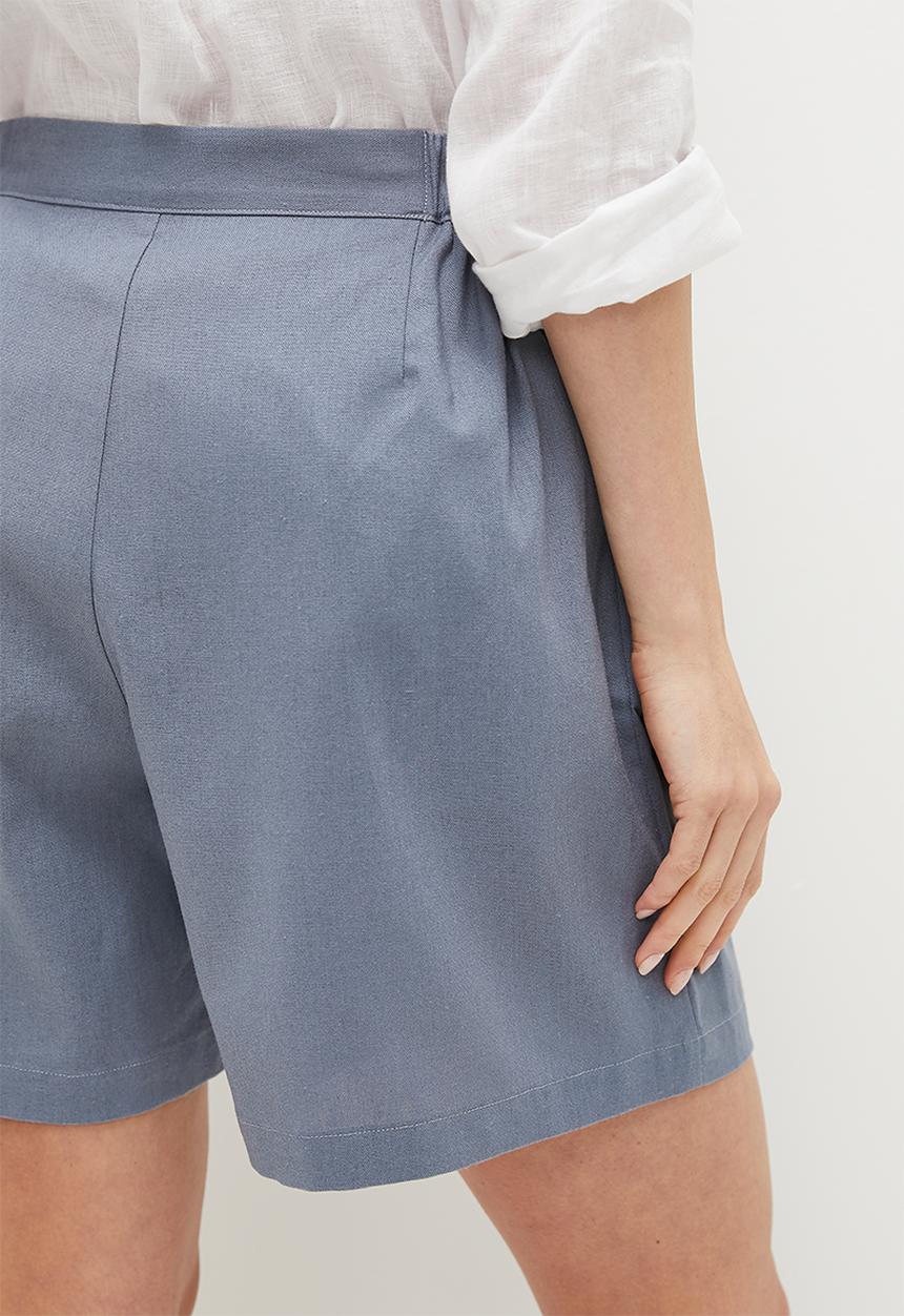edit - Linen walk shorts - air force blue