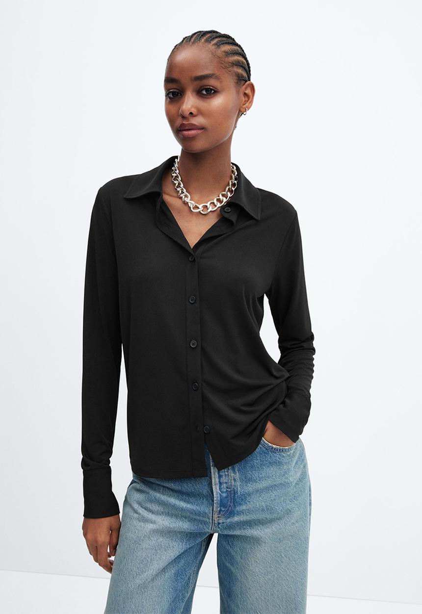 MANGO - Shirt dallas - black