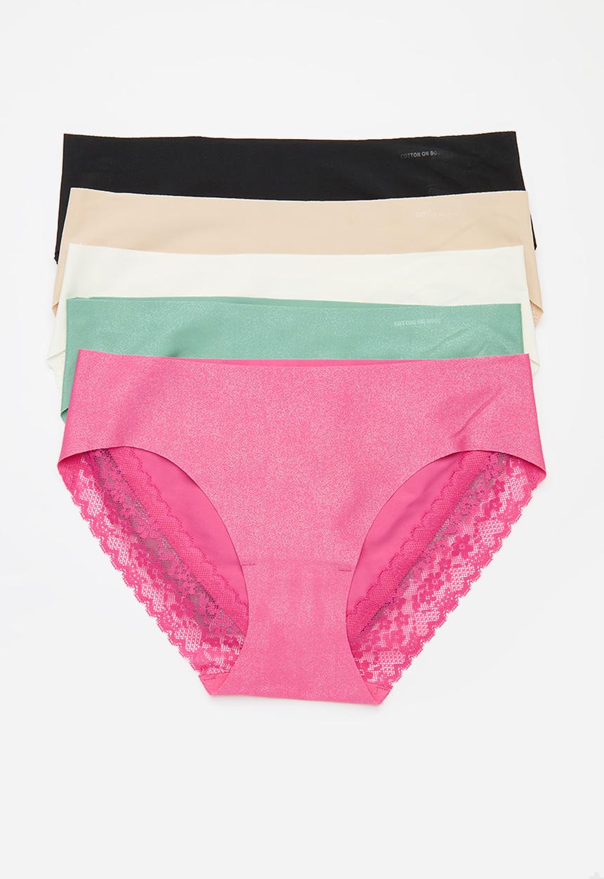 Cotton On - Party pants seamless brasiliano brief 5 pack - multi 