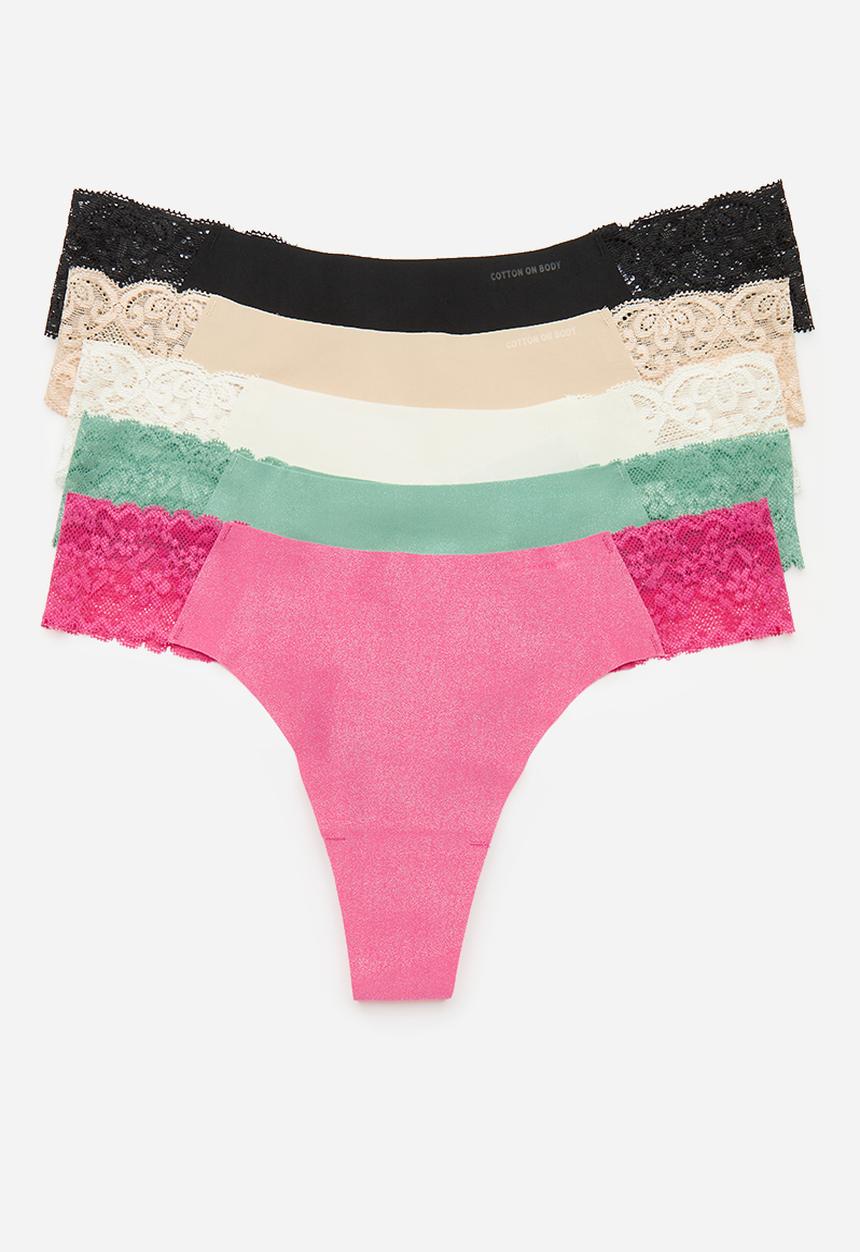 Cotton On - Party pants seamless g-string 5 pack - multi