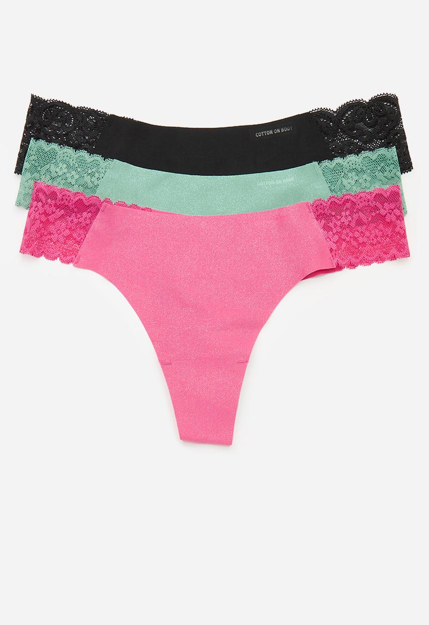 Cotton On - Party pants seamless g-string 3 pack - multi