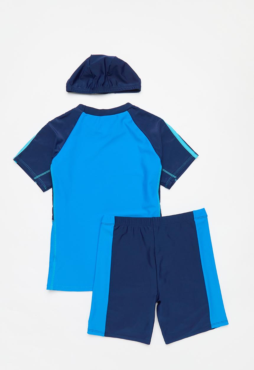 Pop Candy - 3 Piece swimset - navy blue & light blue