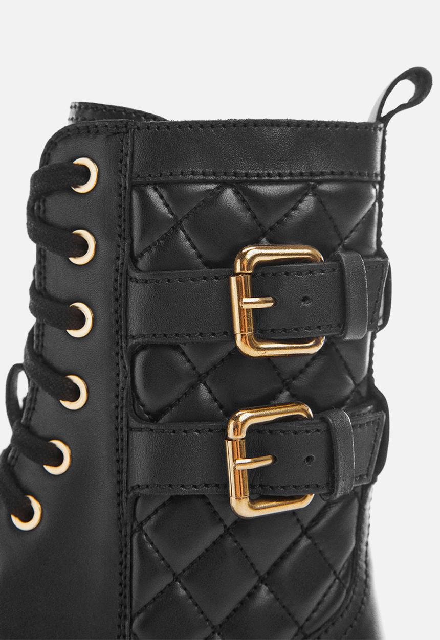 MANGO - Sierra lace up boot - black