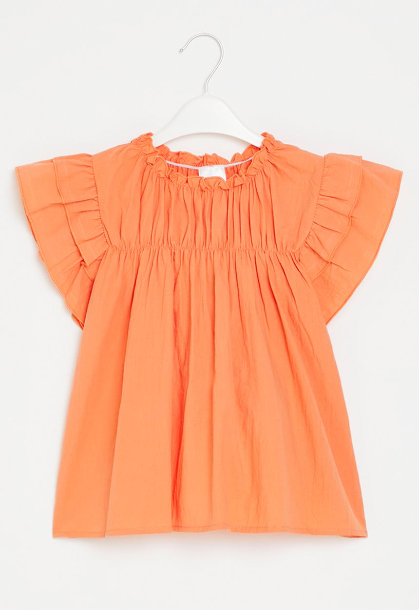 Pop Candy - Frill sleeve dress - orange