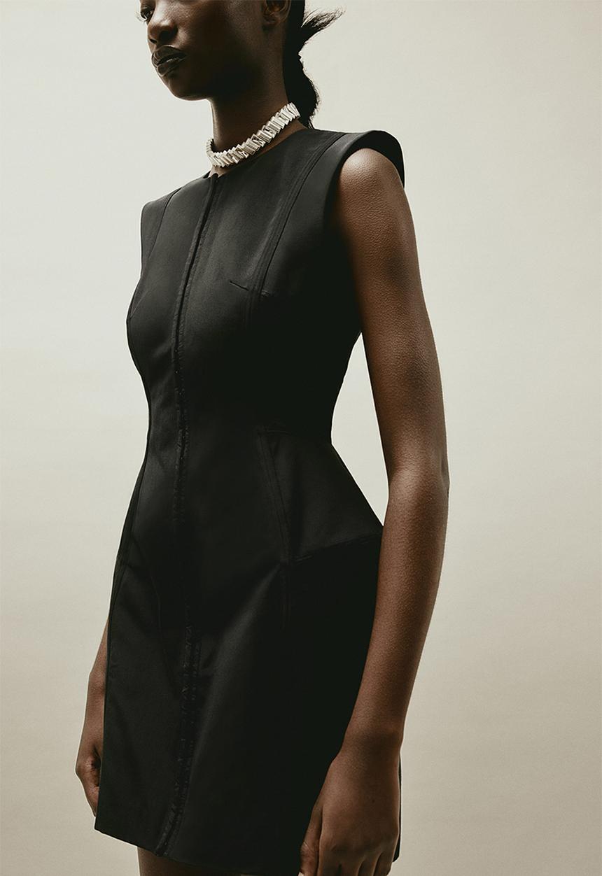 H&M - H&M STUDIO:  Hourglass mini dress - black