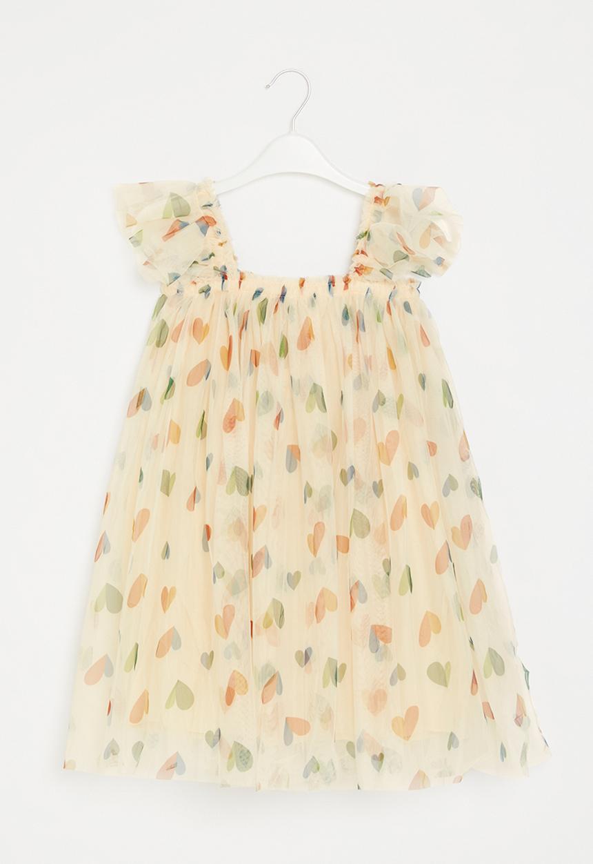 Pop Candy - Mesh dress with hearts - beige