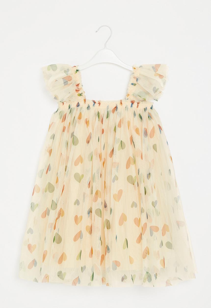 Pop Candy - Mesh dress with hearts - beige