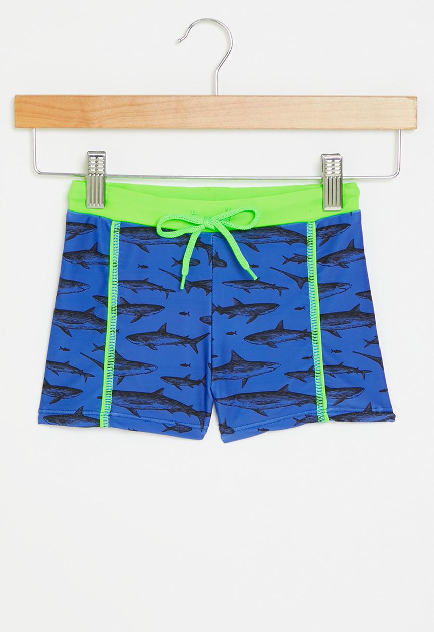 Pop Candy - Boys swim trunks - blue & lime