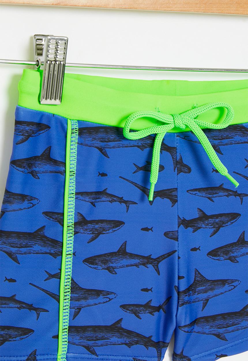 Pop Candy - Boys swim trunks - blue & lime