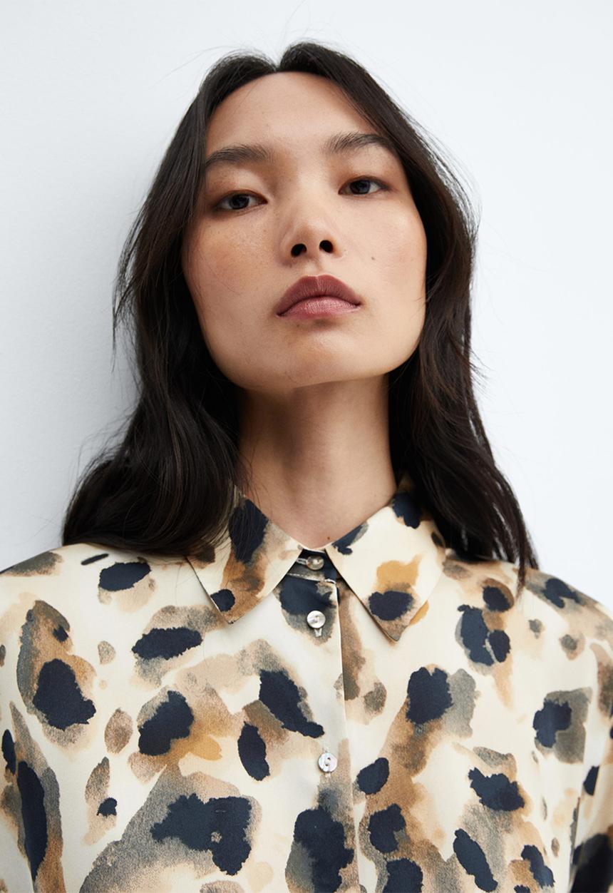 MANGO - Shirt camila - light Beige