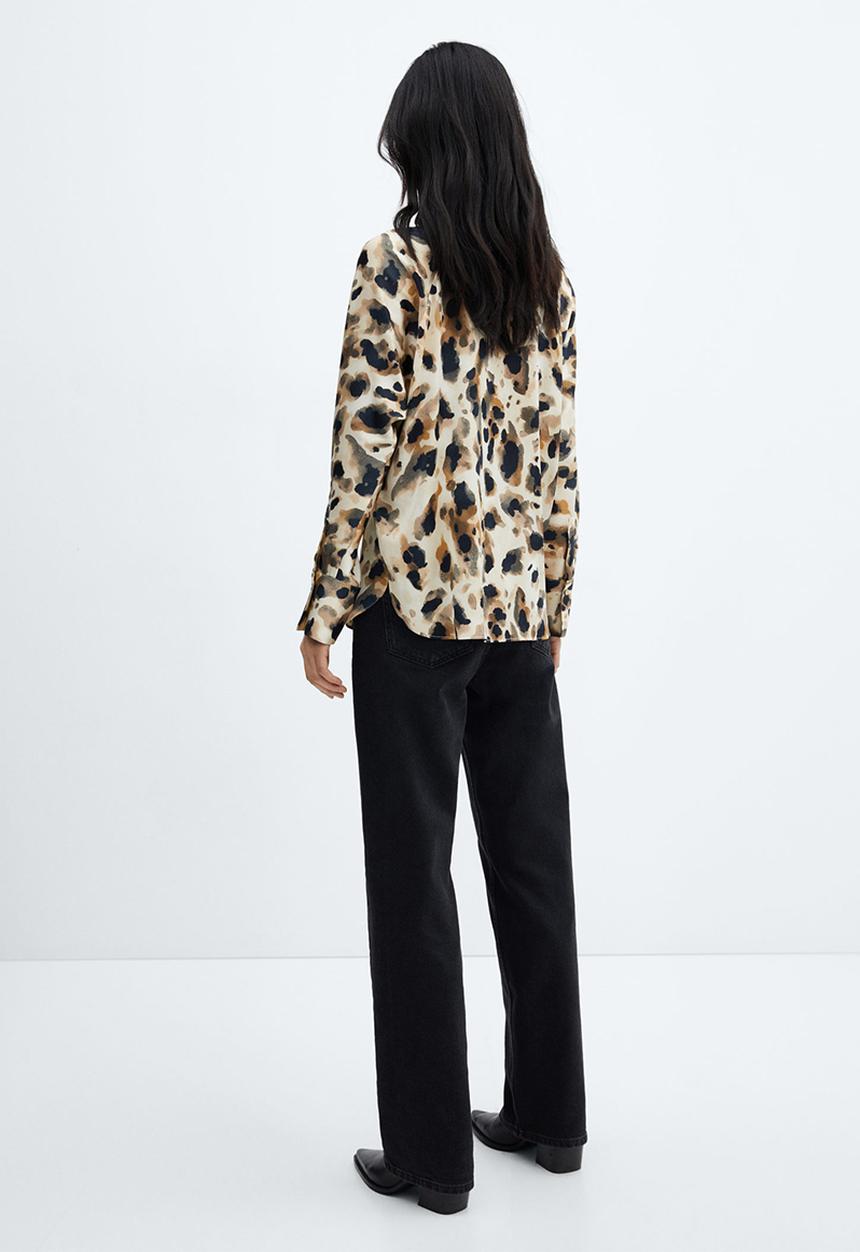 MANGO - Shirt camila - light Beige