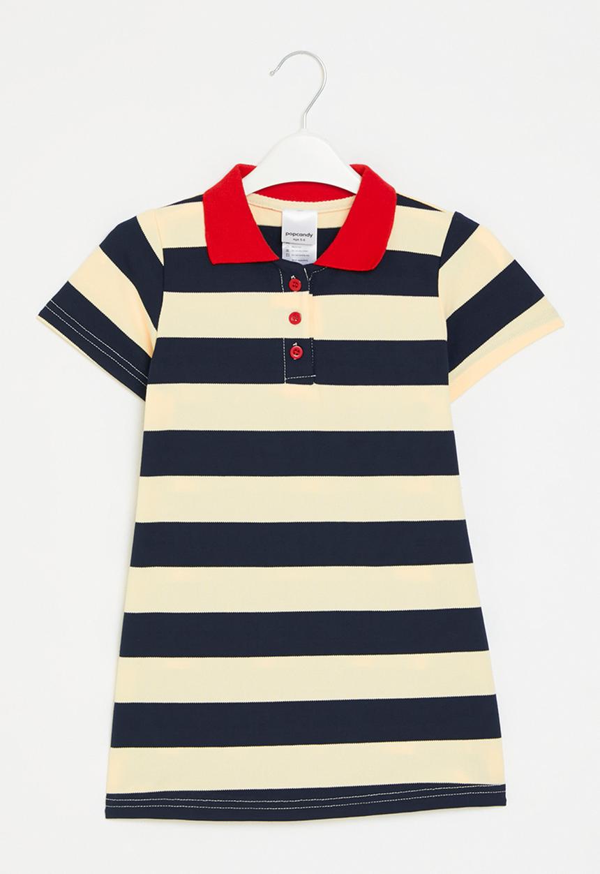 Pop Candy - Stripe golfer dress - black and white