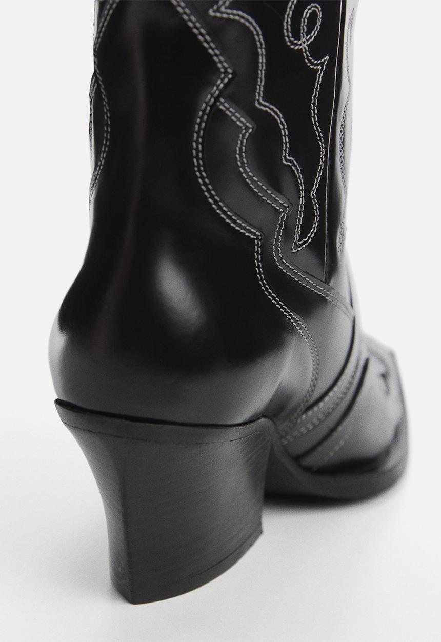 MANGO - Dolores western boot - black