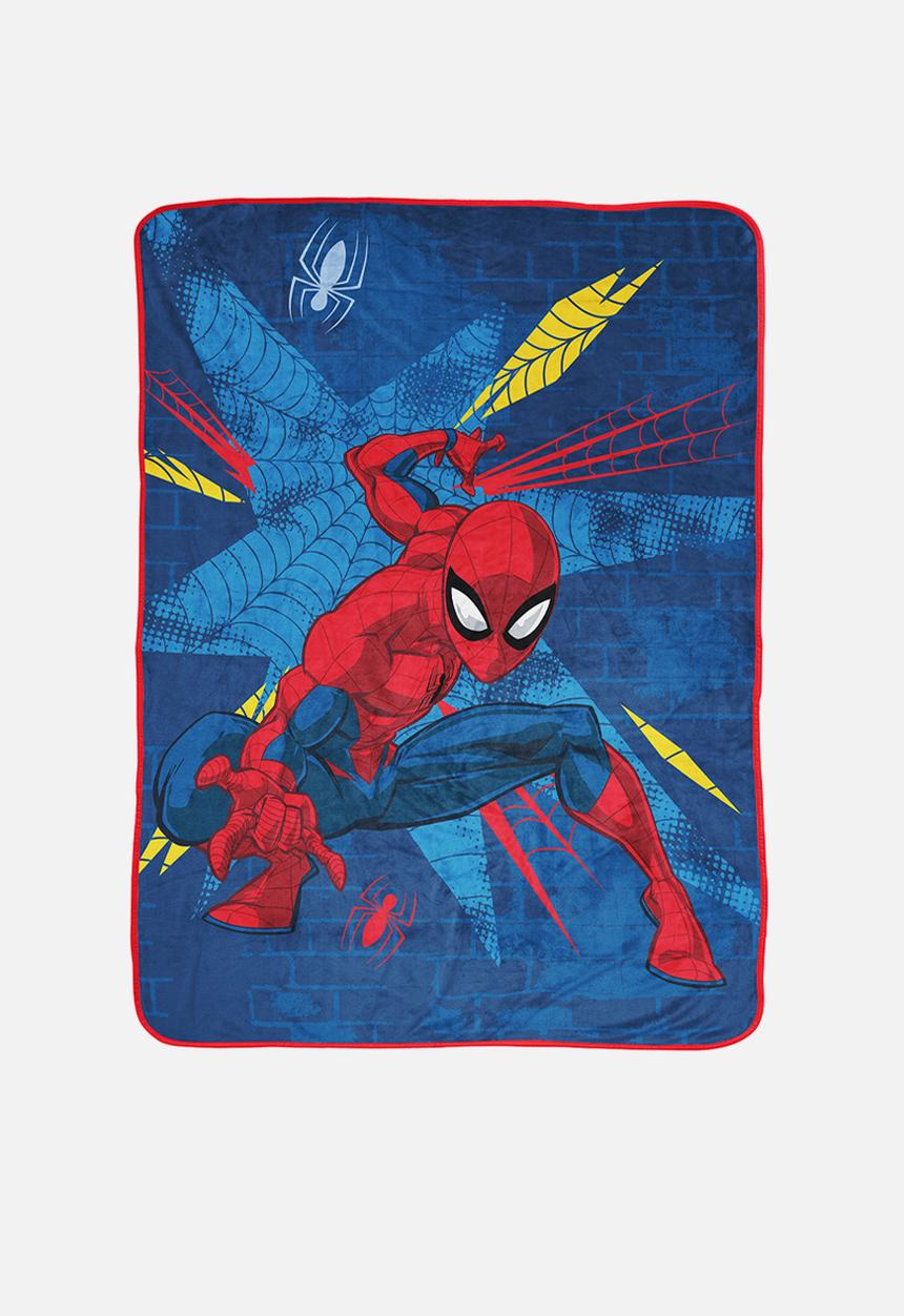 Disney - Silk touch sherpa throw - spiderman off the wall