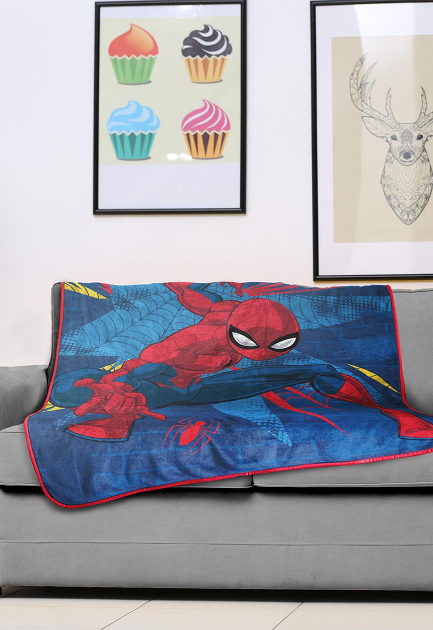 Disney - Silk touch sherpa throw - spiderman off the wall