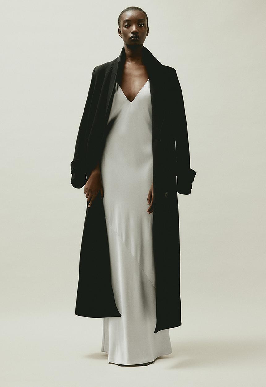 H&M - H&M Studio: Silk slip dress - light grey 