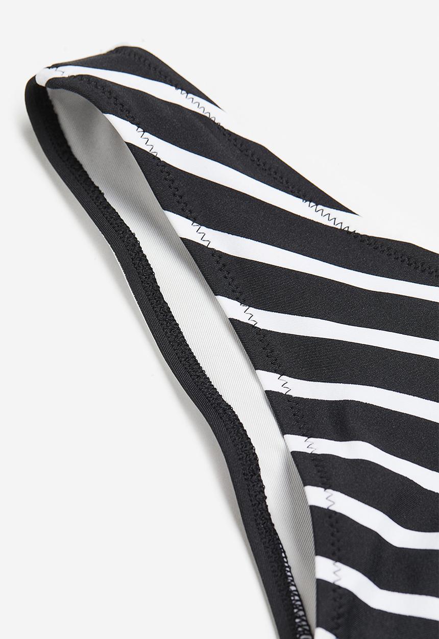 H&M - Brazilian bikini bottoms - black striped