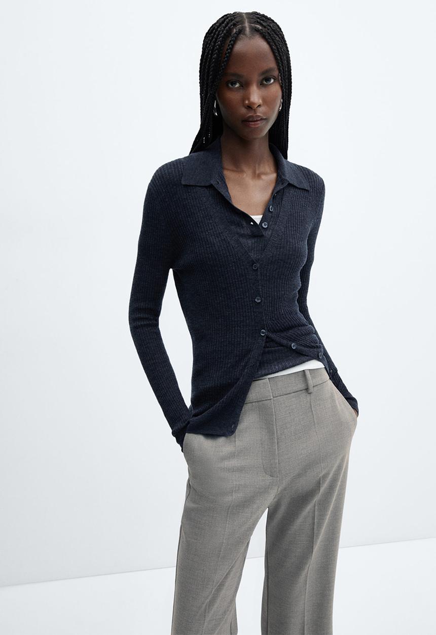 MANGO - Trousers emma - medium gray