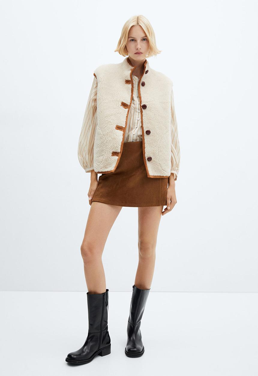 MANGO - Waistcoat Collie - Light Beige