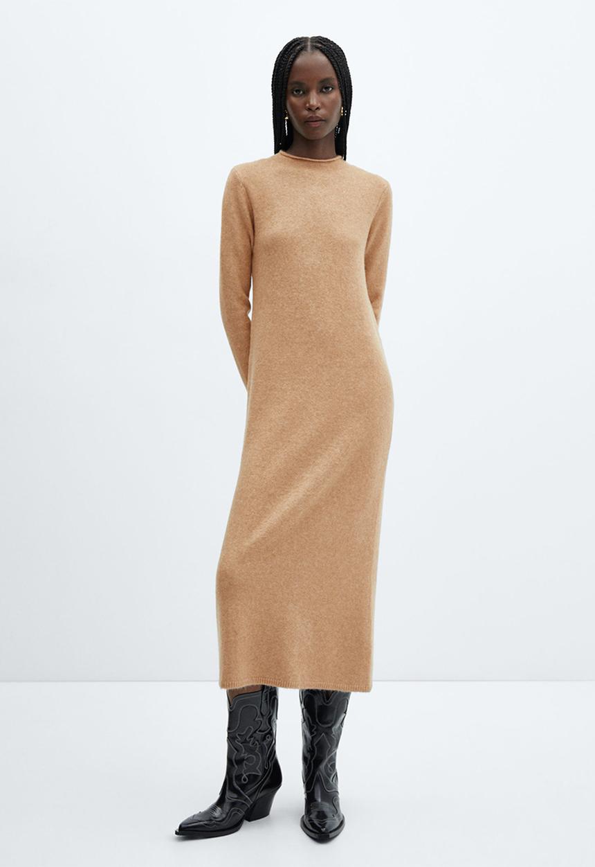 MANGO - Dress Seeds - Mid-Beige