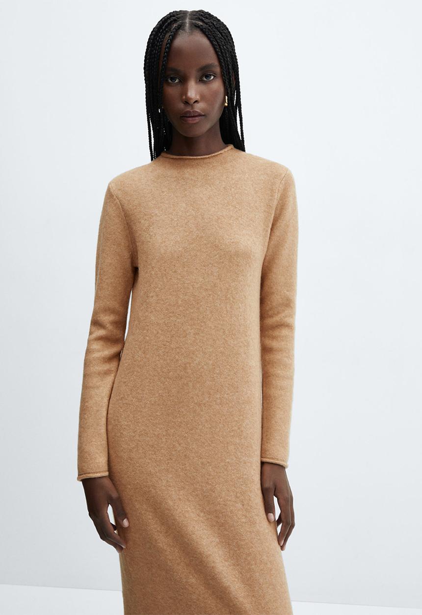 MANGO - Dress Seeds - Mid-Beige